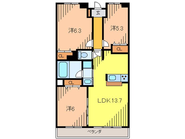 ＫＤＸ宝塚レジデンスの物件間取画像